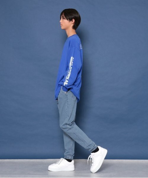 GLAZOS（グラソス）の「【大人向けサイズあり】ストレッチデニム・ジョガーパンツ（その他パンツ・キッズ・ライトブルー/ブラック/インディゴブルー・140cm/150cm/160cm/170cm）」の5枚目の写真