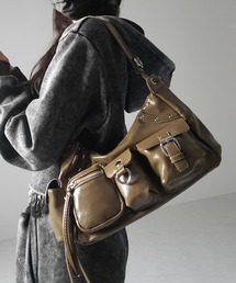 me+em select（ミームセレクト）の「【 ショルダーにできる２WAY 】 ４アウトポケットワンハンドルショルダーバッグ ／ 4 outpocket onehandle shoulder bag（ショルダーバッグ）」