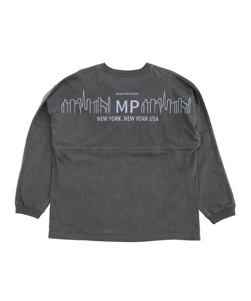 Manhattan Portage(マンハッタンポーテージ)の「L/S Print T-Shirt(Tシャツ/カットソー・メンズ・チャコールグレー/アイボリー・LARGE/MEDIUM/SMALL/X-LARGE)」の3枚目の写真