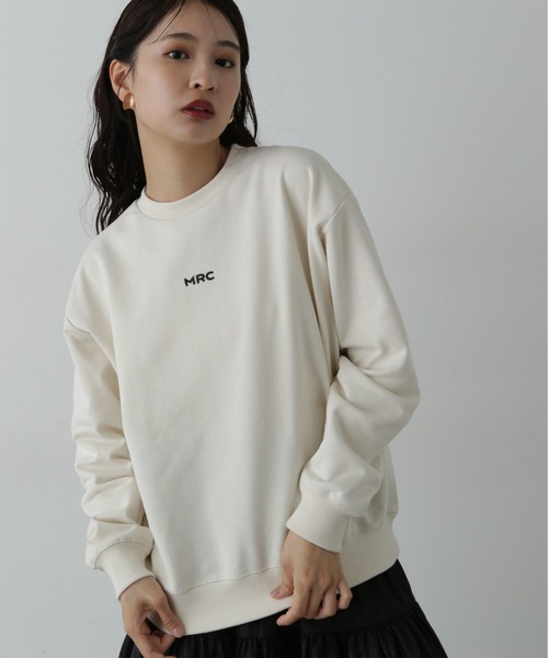 N.（N. Natural Beauty Basic）（エヌエヌナチュラルビューティーベーシック）の「◆フロント刺繍スウェット（スウェット・レディース・イエロー/オフホワイト/チャコールグレー・MEDIUM）」の2枚目の写真