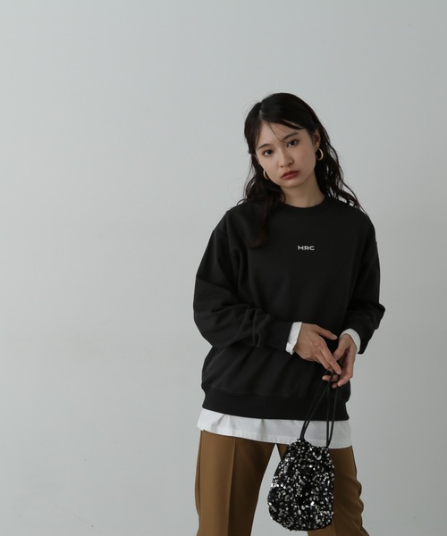 N.（N. Natural Beauty Basic）（エヌエヌナチュラルビューティーベーシック）の「◆フロント刺繍スウェット（スウェット・レディース・イエロー/オフホワイト/チャコールグレー・MEDIUM）」の18枚目の写真