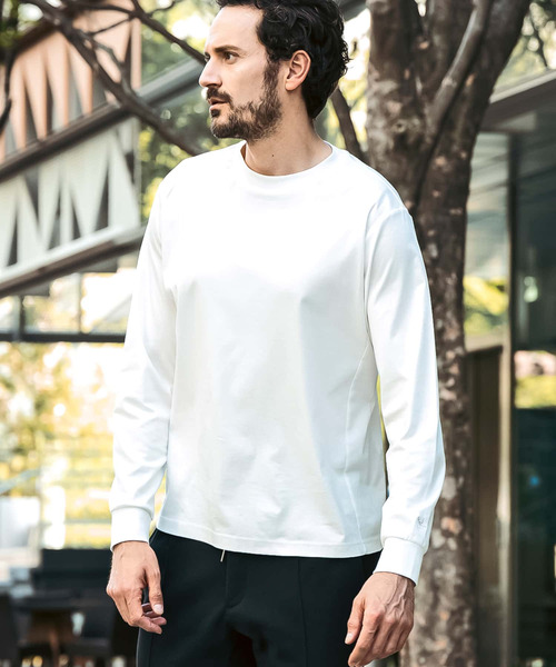 1PIU1UGUALE3 RELAX(ウノピゥウノウグァーレトレ リラックス)ダブルシルケットベーシックロングTシャツ（Tシャツ/カットソー）｜1PIU1UGUALE3 RELAX （ウノピゥウノウグァーレトレ リラックス）
