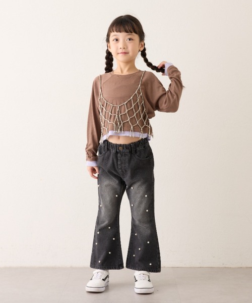 CIAOPANIC TYPY(チャオパニックティピー)の「■【KIDS】シアーレイヤードTEE(Tシャツ/カットソー・キッズ・ネイビー/ブラウン/オフホワイト・XX-LARGE/X-LARGE/LARGE/MEDIUM/SMALL)」の11枚目の写真