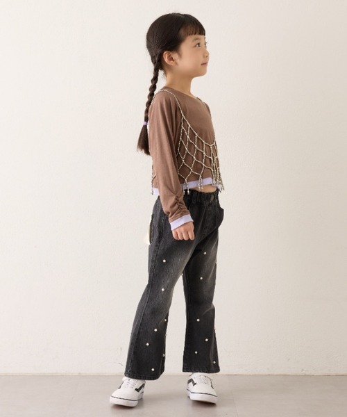 CIAOPANIC TYPY(チャオパニックティピー)の「■【KIDS】シアーレイヤードTEE(Tシャツ/カットソー・キッズ・ネイビー/ブラウン/オフホワイト・XX-LARGE/X-LARGE/LARGE/MEDIUM/SMALL)」の9枚目の写真