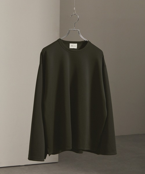 EMMA CLOTHES(エマクローズ)の「スムースダンボール オーバーサイズ サイドスリットカットソー(Tシャツ/カットソー・メンズ・ダークネイビー/ブラック/オフホワイト/チャコール/ライトグレー・S/L/M)」の10枚目の写真