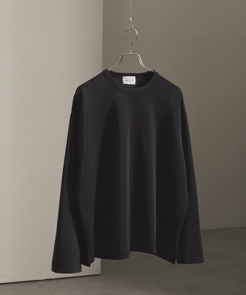 EMMA CLOTHES(エマクローズ)の「スムースダンボール オーバーサイズ サイドスリットカットソー(Tシャツ/カットソー・メンズ・ダークネイビー/ブラック/オフホワイト/チャコール/ライトグレー・S/L/M)」の9枚目の写真