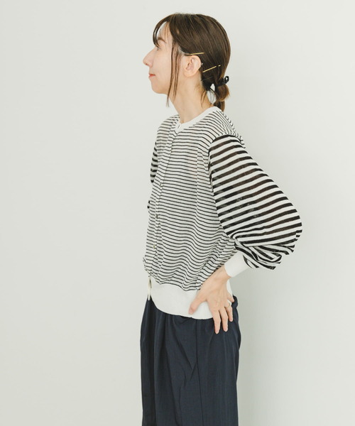 ITEMS URBANRESEARCH（アイテムズ アーバンリサーチ）の「シアークルーネックニットカーディガン（カーディガン/ボレロ・レディース・ブラウン/ホワイト系その他/グリーン系その他・FREE）」の17枚目の写真