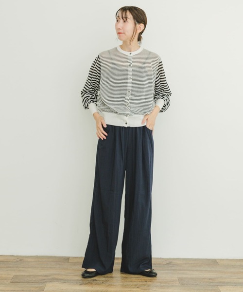 ITEMS URBANRESEARCH（アイテムズ アーバンリサーチ）の「シアークルーネックニットカーディガン（カーディガン/ボレロ・レディース・ブラウン/ホワイト系その他/グリーン系その他・FREE）」の18枚目の写真