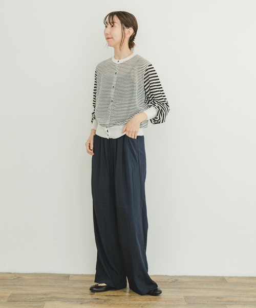 ITEMS URBANRESEARCH（アイテムズ アーバンリサーチ）の「シアークルーネックニットカーディガン（カーディガン/ボレロ・レディース・ブラウン/ホワイト系その他/グリーン系その他・FREE）」の20枚目の写真