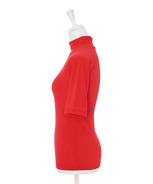 Narcissus（ナルシス）の「ハイネックシンプルトップス　半袖（Tシャツ/カットソー・レディース・ピンク/ブラック/レッド・FREE）」の13枚目の写真