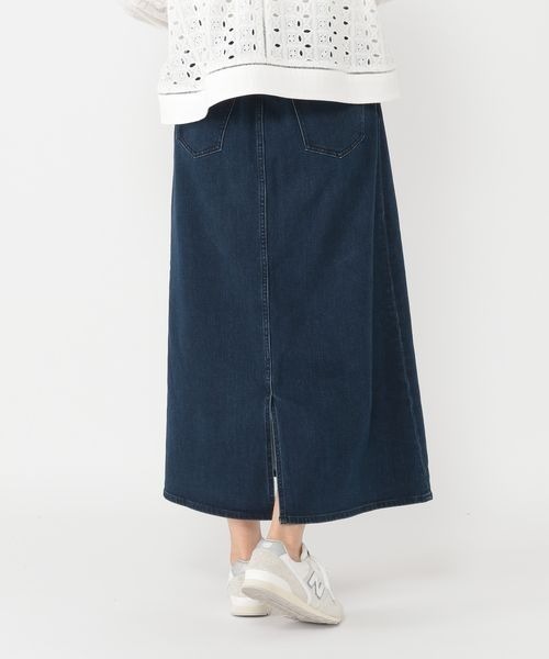 studio CLIP(スタディオクリップ)の「《ウタオ》スッキリストレッチデニムスカート(デニムスカート・レディース・インディゴブルー/ブルー・MEDIUM/LARGE)」の5枚目の写真