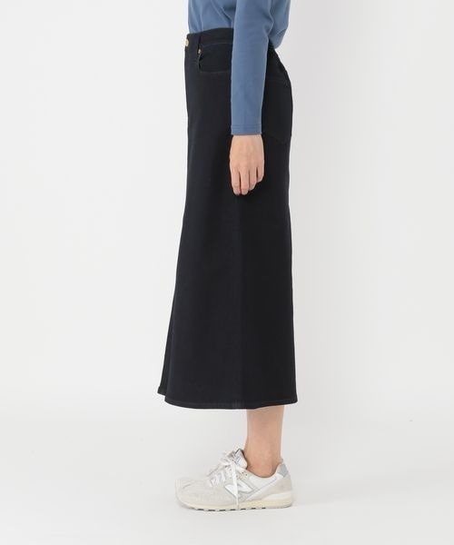 studio CLIP(スタディオクリップ)の「《ウタオ》スッキリストレッチデニムスカート(デニムスカート・レディース・インディゴブルー/ブルー・MEDIUM/LARGE)」の11枚目の写真