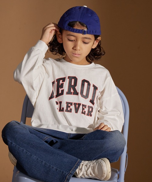 PAIRMANON STREET（ペアマノンストリート）の「【PAIRMANON STREET】アソート レトロ プリント ビッグシルエット 長袖 Tシャツ（Tシャツ/カットソー・キッズ・ブルー系その他3/ブラック系その他2/ブルー系その他2/ブルー系その他4/ベージュ系その他2/ブラック系その他6/ベージュ系その他/ブラック系その他4/ホワイト系その他2/ブラック系その他5/ホワイト系その他4/ブラック系その他3/ブラック系その他/オレンジ系その他/ブルー系その他/オレンジ/ホワイト系その他3/パープル系その他/ホワイト系その他/グリーン系その他・100/130/90/150/160/110/120/140）」の2枚目の写真