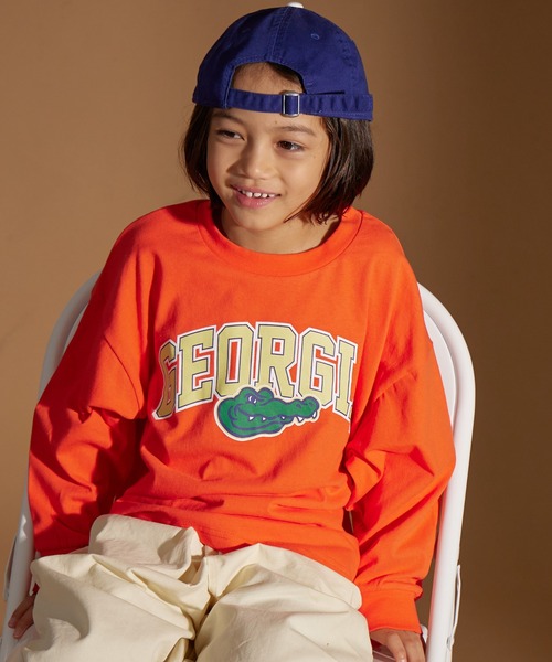 PAIRMANON STREET（ペアマノンストリート）の「【PAIRMANON STREET】アソート レトロ プリント ビッグシルエット 長袖 Tシャツ（Tシャツ/カットソー・キッズ・ブルー系その他3/ブラック系その他2/ブルー系その他2/ブルー系その他4/ベージュ系その他2/ブラック系その他6/ベージュ系その他/ブラック系その他4/ホワイト系その他2/ブラック系その他5/ホワイト系その他4/ブラック系その他3/ブラック系その他/オレンジ系その他/ブルー系その他/オレンジ/ホワイト系その他3/パープル系その他/ホワイト系その他/グリーン系その他・100/130/90/150/160/110/120/140）」の20枚目の写真