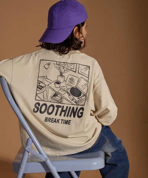 PAIRMANON STREET（ペアマノンストリート）の「【PAIRMANON STREET】アソート レトロ プリント ビッグシルエット 長袖 Tシャツ（Tシャツ/カットソー・キッズ・ブルー系その他3/ブラック系その他2/ブルー系その他2/ブルー系その他4/ベージュ系その他2/ブラック系その他6/ベージュ系その他/ブラック系その他4/ホワイト系その他2/ブラック系その他5/ホワイト系その他4/ブラック系その他3/ブラック系その他/オレンジ系その他/ブルー系その他/オレンジ/ホワイト系その他3/パープル系その他/ホワイト系その他/グリーン系その他・100/130/90/150/160/110/120/140）」の12枚目の写真