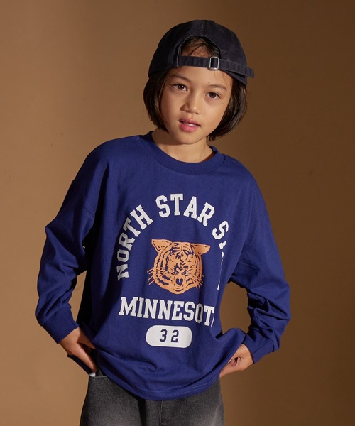 PAIRMANON STREET（ペアマノンストリート）の「【PAIRMANON STREET】アソート レトロ プリント ビッグシルエット 長袖 Tシャツ（Tシャツ/カットソー・キッズ・ブルー系その他3/ブラック系その他2/ブルー系その他2/ブルー系その他4/ベージュ系その他2/ブラック系その他6/ベージュ系その他/ブラック系その他4/ホワイト系その他2/ブラック系その他5/ホワイト系その他4/ブラック系その他3/ブラック系その他/オレンジ系その他/ブルー系その他/オレンジ/ホワイト系その他3/パープル系その他/ホワイト系その他/グリーン系その他・100/130/90/150/160/110/120/140）」の15枚目の写真