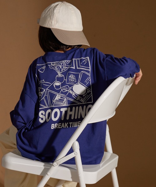 PAIRMANON STREET（ペアマノンストリート）の「【PAIRMANON STREET】アソート レトロ プリント ビッグシルエット 長袖 Tシャツ（Tシャツ/カットソー・キッズ・ブルー系その他3/ブラック系その他2/ブルー系その他2/ブルー系その他4/ベージュ系その他2/ブラック系その他6/ベージュ系その他/ブラック系その他4/ホワイト系その他2/ブラック系その他5/ホワイト系その他4/ブラック系その他3/ブラック系その他/オレンジ系その他/ブルー系その他/オレンジ/ホワイト系その他3/パープル系その他/ホワイト系その他/グリーン系その他・100/130/90/150/160/110/120/140）」の16枚目の写真