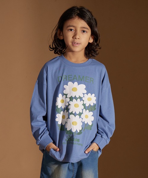 PAIRMANON STREET（ペアマノンストリート）の「【PAIRMANON STREET】アソート レトロ プリント ビッグシルエット 長袖 Tシャツ（Tシャツ/カットソー・キッズ・ブルー系その他3/ブラック系その他2/ブルー系その他2/ブルー系その他4/ベージュ系その他2/ブラック系その他6/ベージュ系その他/ブラック系その他4/ホワイト系その他2/ブラック系その他5/ホワイト系その他4/ブラック系その他3/ブラック系その他/オレンジ系その他/ブルー系その他/オレンジ/ホワイト系その他3/パープル系その他/ホワイト系その他/グリーン系その他・100/130/90/150/160/110/120/140）」の17枚目の写真