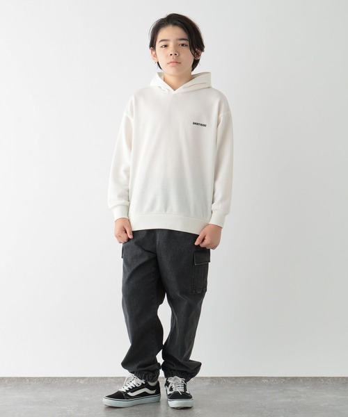 GLOBAL WORK(グローバルワーク)の「乾きやすい/プリントパーカー/115763(パーカー・キッズ・チャコールグレー/杢グレー/ホワイト系5・120cm/130cm/140cm/150cm/160cm/170cm)」の7枚目の写真