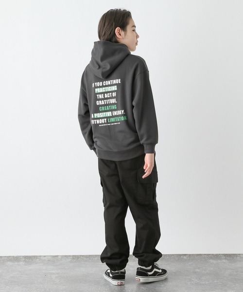 GLOBAL WORK(グローバルワーク)の「乾きやすい/プリントパーカー/115763(パーカー・キッズ・チャコールグレー/杢グレー/ホワイト系5・120cm/130cm/140cm/150cm/160cm/170cm)」の21枚目の写真