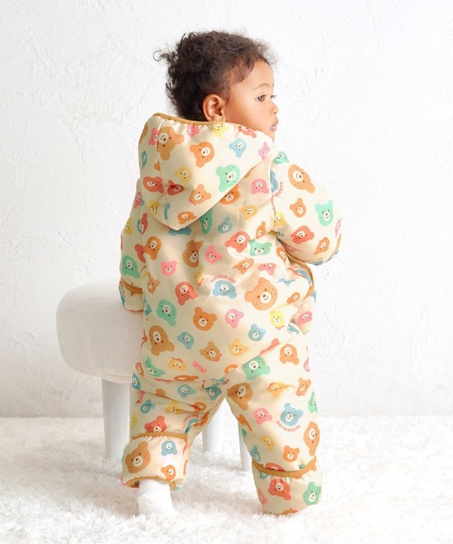 カラフルビーンズ 総柄中綿ジャンプスーツ（カバーオール）｜HOT