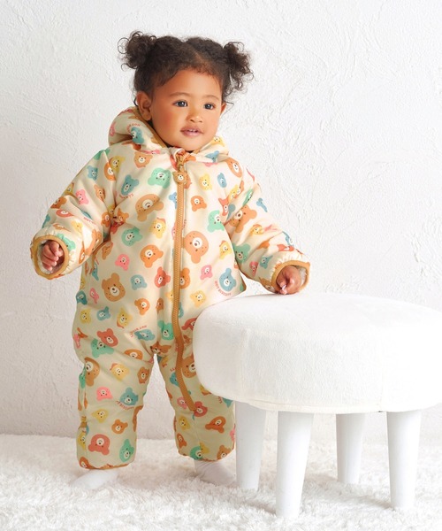 カラフルビーンズ 総柄中綿ジャンプスーツ（カバーオール）｜HOT