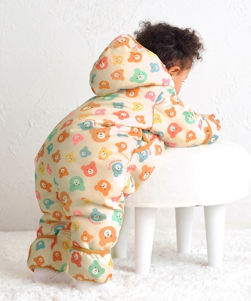 カラフルビーンズ 総柄中綿ジャンプスーツ（カバーオール）｜HOT