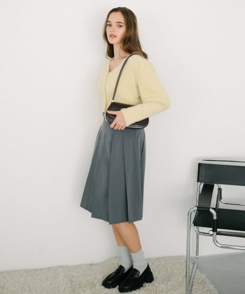 archives（アルシーヴ）の「スパンコールフェザーパフスリーブカーディガン（ニット/セーター・レディース・ブルーグレー/アイボリー/イエロー/オレンジ・MEDIUM）」の9枚目の写真