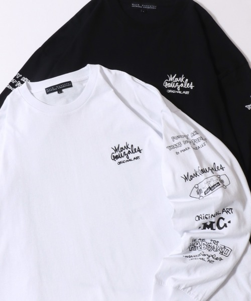 Mark Gonzales(マーク・ゴンザレス)の「2026AW新柄追加 MARK GONZALES ARTWORK COLLECTION/マークゴンザレス 別注 ワンポイント刺繍 バックプリント 袖プリント オーバーサイズ 長袖Tシャツ ロンT レディース メンズ(Tシャツ/カットソー・メンズ・ブラック系その他2/ブラック/ホワイト系その他2/ブラック系その他/ホワイト系その他/ホワイト/ホワイト系その他5/ホワイト系その他4/ブラック系その他3/ブラック系その他5/ホワイト系その他3/ブラック系その他4/ブラック系その他6/ホワイト系その他7/ホワイト系その他6/ブラック系その他7/ブラック系/ブラック系2/ブラック系1/ホワイト系/ホワイト系1/ホワイト系2・M/L/XL)」の11枚目の写真