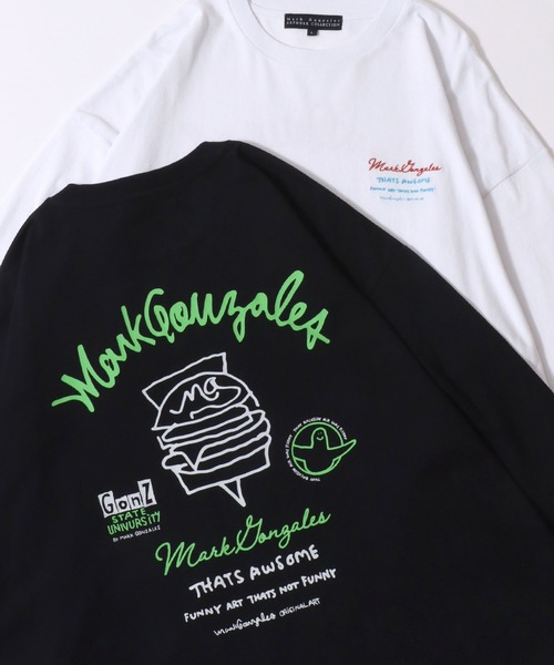 Mark Gonzales(マーク・ゴンザレス)の「2026AW新柄追加 MARK GONZALES ARTWORK COLLECTION/マークゴンザレス 別注 ワンポイント刺繍 バックプリント 袖プリント オーバーサイズ 長袖Tシャツ ロンT レディース メンズ(Tシャツ/カットソー・メンズ・ブラック系その他2/ブラック/ホワイト系その他2/ブラック系その他/ホワイト系その他/ホワイト/ホワイト系その他5/ホワイト系その他4/ブラック系その他3/ブラック系その他5/ホワイト系その他3/ブラック系その他4/ブラック系その他6/ホワイト系その他7/ホワイト系その他6/ブラック系その他7/ブラック系/ブラック系2/ブラック系1/ホワイト系/ホワイト系1/ホワイト系2・M/L/XL)」の20枚目の写真