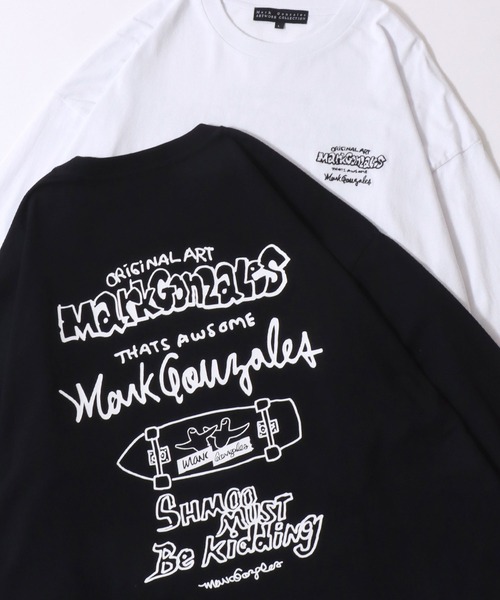 Mark Gonzales(マーク・ゴンザレス)の「2026AW新柄追加 MARK GONZALES ARTWORK COLLECTION/マークゴンザレス 別注 ワンポイント刺繍 バックプリント 袖プリント オーバーサイズ 長袖Tシャツ ロンT レディース メンズ(Tシャツ/カットソー・メンズ・ブラック系その他2/ブラック/ホワイト系その他2/ブラック系その他/ホワイト系その他/ホワイト/ホワイト系その他5/ホワイト系その他4/ブラック系その他3/ブラック系その他5/ホワイト系その他3/ブラック系その他4/ブラック系その他6/ホワイト系その他7/ホワイト系その他6/ブラック系その他7/ブラック系/ブラック系2/ブラック系1/ホワイト系/ホワイト系1/ホワイト系2・M/L/XL)」の21枚目の写真