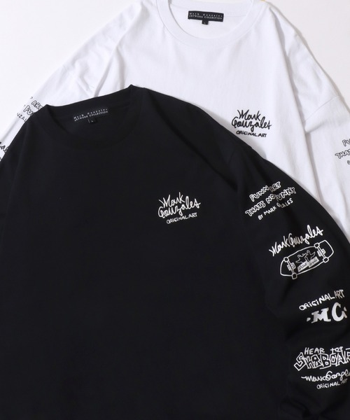Mark Gonzales(マーク・ゴンザレス)の「2026AW新柄追加 MARK GONZALES ARTWORK COLLECTION/マークゴンザレス 別注 ワンポイント刺繍 バックプリント 袖プリント オーバーサイズ 長袖Tシャツ ロンT レディース メンズ(Tシャツ/カットソー・メンズ・ブラック系その他2/ブラック/ホワイト系その他2/ブラック系その他/ホワイト系その他/ホワイト/ホワイト系その他5/ホワイト系その他4/ブラック系その他3/ブラック系その他5/ホワイト系その他3/ブラック系その他4/ブラック系その他6/ホワイト系その他7/ホワイト系その他6/ブラック系その他7/ブラック系/ブラック系2/ブラック系1/ホワイト系/ホワイト系1/ホワイト系2・M/L/XL)」の22枚目の写真