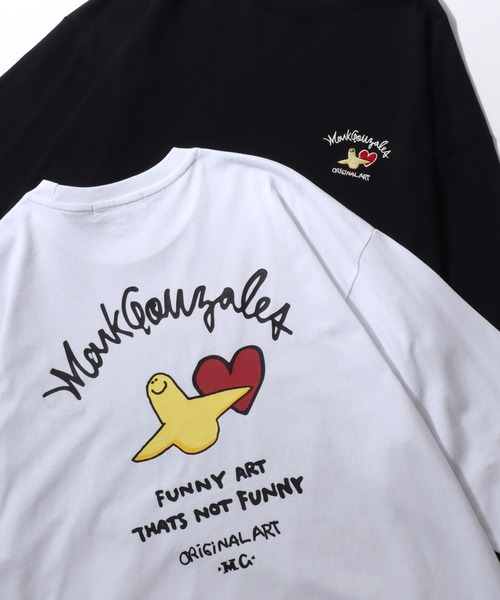 Mark Gonzales(マーク・ゴンザレス)の「MARK GONZALES ARTWORK COLLECTION/マークゴンザレス 別注 ワンポイント刺繍 バックプリント 袖プリント オーバーサイズ 長袖Tシャツ ロンT レディース メンズ(Tシャツ/カットソー・メンズ・ブラック系その他2/ブラック/ホワイト系その他2/ブラック系その他/ホワイト系その他/ホワイト/ホワイト系その他5/ホワイト系その他4/ブラック系その他3/ブラック系その他5/ホワイト系その他3/ブラック系その他4/ブラック系その他6/ホワイト系その他7/ホワイト系その他6/ブラック系その他7・M/L/XL)」の8枚目の写真