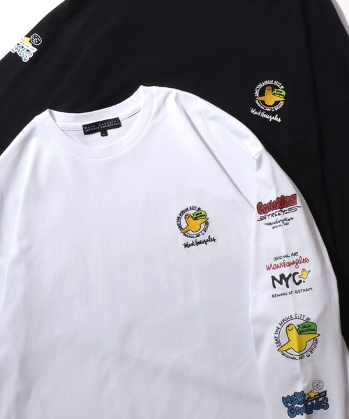 Mark Gonzales(マーク・ゴンザレス)の「MARK GONZALES ARTWORK COLLECTION/マークゴンザレス 別注 ワンポイント刺繍 バックプリント 袖プリント オーバーサイズ 長袖Tシャツ ロンT レディース メンズ(Tシャツ/カットソー・メンズ・ブラック系その他2/ブラック/ホワイト系その他2/ブラック系その他/ホワイト系その他/ホワイト/ホワイト系その他5/ホワイト系その他4/ブラック系その他3/ブラック系その他5/ホワイト系その他3/ブラック系その他4/ブラック系その他6/ホワイト系その他7/ホワイト系その他6/ブラック系その他7・M/L/XL)」の9枚目の写真