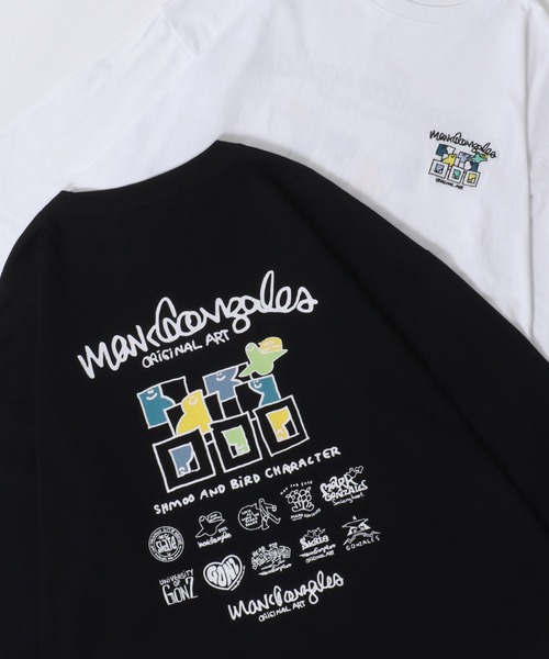 Mark Gonzales(マーク・ゴンザレス)の「MARK GONZALES ARTWORK COLLECTION/マークゴンザレス 別注 ワンポイント刺繍 バックプリント 袖プリント オーバーサイズ 長袖Tシャツ ロンT レディース メンズ(Tシャツ/カットソー・メンズ・ブラック系その他2/ブラック/ホワイト系その他2/ブラック系その他/ホワイト系その他/ホワイト/ホワイト系その他5/ホワイト系その他4/ブラック系その他3/ブラック系その他5/ホワイト系その他3/ブラック系その他4/ブラック系その他6/ホワイト系その他7/ホワイト系その他6/ブラック系その他7・M/L/XL)」の14枚目の写真