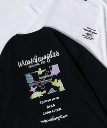 Mark Gonzales（マーク・ゴンザレス）の「MARK GONZALES ARTWORK COLLECTION/マークゴンザレス 別注 ワンポイント刺繍 バックプリント 袖プリント オーバーサイズ 長袖Tシャツ ロンT レディース メンズ（Tシャツ/カットソー）」