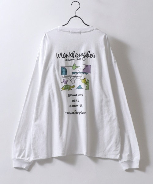 Mark Gonzales(マーク・ゴンザレス)の「MARK GONZALES ARTWORK COLLECTION/マークゴンザレス 別注 ワンポイント刺繍 バックプリント 袖プリント オーバーサイズ 長袖Tシャツ ロンT レディース メンズ(Tシャツ/カットソー・メンズ・ブラック系その他2/ブラック/ホワイト系その他2/ブラック系その他/ホワイト系その他/ホワイト/ホワイト系その他5/ホワイト系その他4/ブラック系その他3/ブラック系その他5/ホワイト系その他3/ブラック系その他4/ブラック系その他6/ホワイト系その他7/ホワイト系その他6/ブラック系その他7・M/L/XL)」の18枚目の写真
