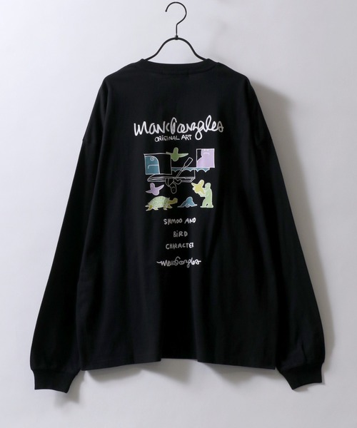 Mark Gonzales(マーク・ゴンザレス)の「MARK GONZALES ARTWORK COLLECTION/マークゴンザレス 別注 ワンポイント刺繍 バックプリント 袖プリント オーバーサイズ 長袖Tシャツ ロンT レディース メンズ(Tシャツ/カットソー・メンズ・ブラック系その他2/ブラック/ホワイト系その他2/ブラック系その他/ホワイト系その他/ホワイト/ホワイト系その他5/ホワイト系その他4/ブラック系その他3/ブラック系その他5/ホワイト系その他3/ブラック系その他4/ブラック系その他6/ホワイト系その他7/ホワイト系その他6/ブラック系その他7・M/L/XL)」の20枚目の写真