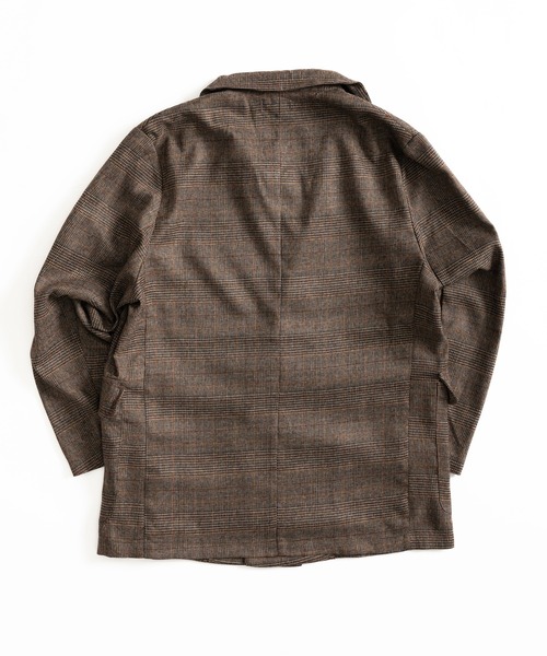 Adoon plain ダブルブレストタックチェックジャケット セール】ダブルブレストタックチェックジャケット（テーラード