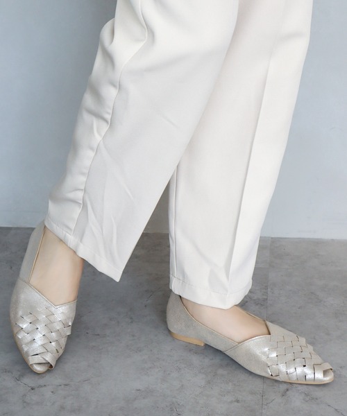 chocolates（チョコラテス）の「オープントゥ メッシュ編み込みパンプス【日本製】（パンプス・レディース・ゴールド/ブラック/ホワイト・22.5cm/22cm/23.5cm/23cm/25cm/24.5cm/24cm）」の12枚目の写真