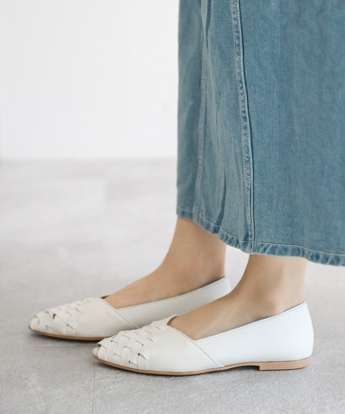 chocolates（チョコラテス）の「オープントゥ メッシュ編み込みパンプス【日本製】（パンプス・レディース・ゴールド/ブラック/ホワイト・22.5cm/22cm/23.5cm/23cm/25cm/24.5cm/24cm）」の16枚目の写真