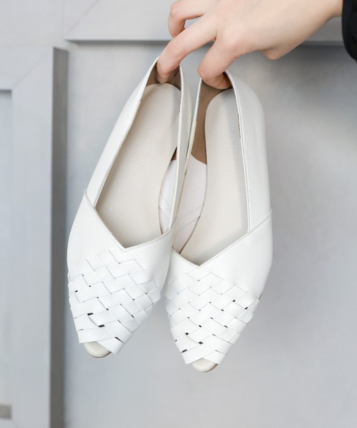 chocolates（チョコラテス）の「オープントゥ メッシュ編み込みパンプス【日本製】（パンプス・レディース・ゴールド/ブラック/ホワイト・22.5cm/22cm/23.5cm/23cm/25cm/24.5cm/24cm）」の19枚目の写真