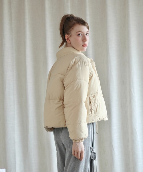セール】【Jasmine】スタンドカラーダウンジャケットショート丈