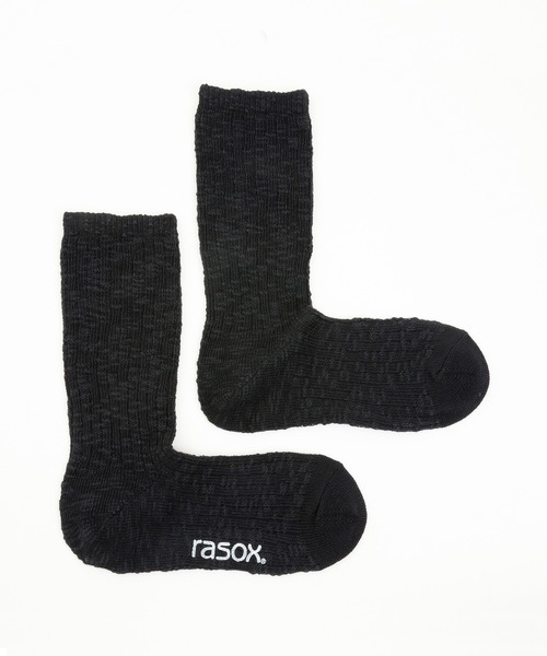 rasox（ラソックス）の「rasox（ラソックス）／　ビッグスラブコットン・クルー（ソックス/靴下・レディース・ダークネイビー/レッド/ダークブラック/チャコールグレー・LARGE/MEDIUM/SMALL）」の15枚目の写真