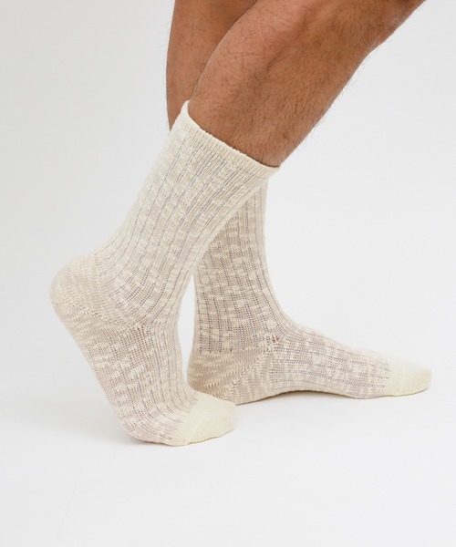 rasox（ラソックス）の「rasox（ラソックス）／　ビッグスラブコットン・クルー（ソックス/靴下・レディース・ダークネイビー/レッド/ダークブラック/チャコールグレー・LARGE/MEDIUM/SMALL）」の9枚目の写真