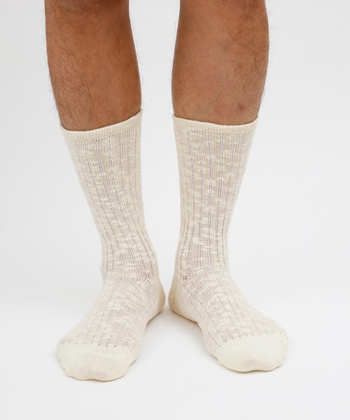 rasox（ラソックス）の「rasox（ラソックス）／　ビッグスラブコットン・クルー（ソックス/靴下・レディース・ダークネイビー/レッド/ダークブラック/チャコールグレー・LARGE/MEDIUM/SMALL）」の7枚目の写真