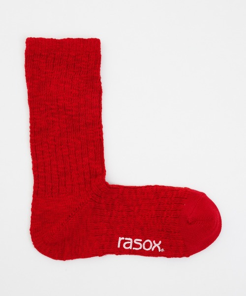 rasox（ラソックス）の「rasox（ラソックス）／　ビッグスラブコットン・クルー（ソックス/靴下・レディース・ダークネイビー/レッド/ダークブラック/チャコールグレー・LARGE/MEDIUM/SMALL）」の22枚目の写真