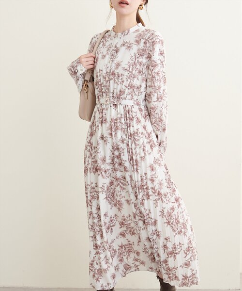 natural couture(ナチュラルクチュール)の「サイドプリーツデザインワンピース(ワンピース・レディース・その他1/その他2/その他3/ボルドー/グレイッシュベージュ・FREE)」の17枚目の写真