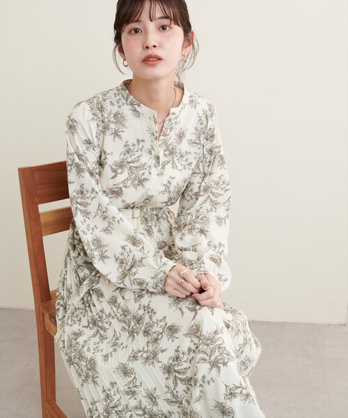 natural couture(ナチュラルクチュール)の「サイドプリーツデザインワンピース(ワンピース・レディース・その他1/その他2/その他3/ボルドー/グレイッシュベージュ・FREE)」の22枚目の写真