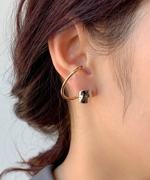 ciite' | ミックスカラー立体ピアス / イヤーカフ風  (両耳用)(ピアス（両耳用）)